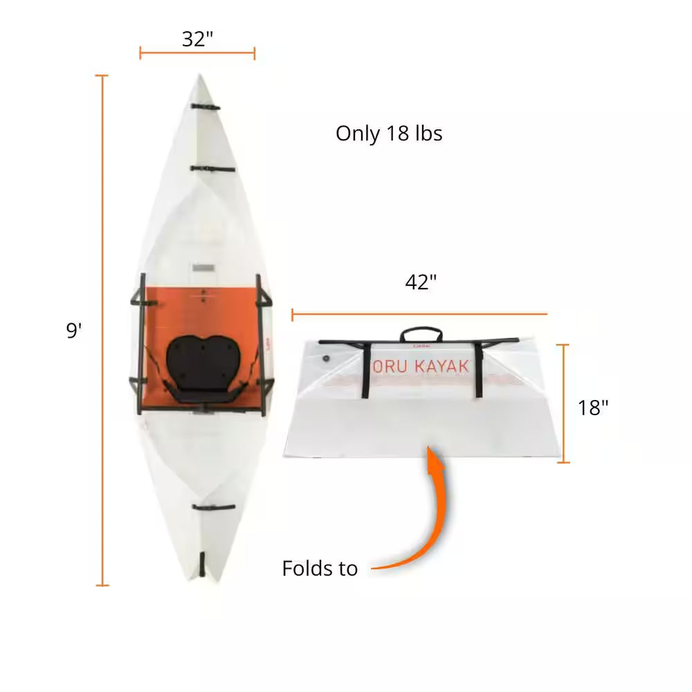 Foldable Kayak Lake : Lightweight, Portable and Stable - Lake and River Kayaks. (White)