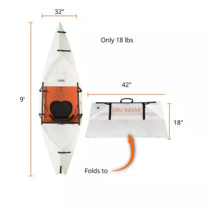 Foldable Kayak Lake : Lightweight, Portable and Stable - Lake and River Kayaks. (White)