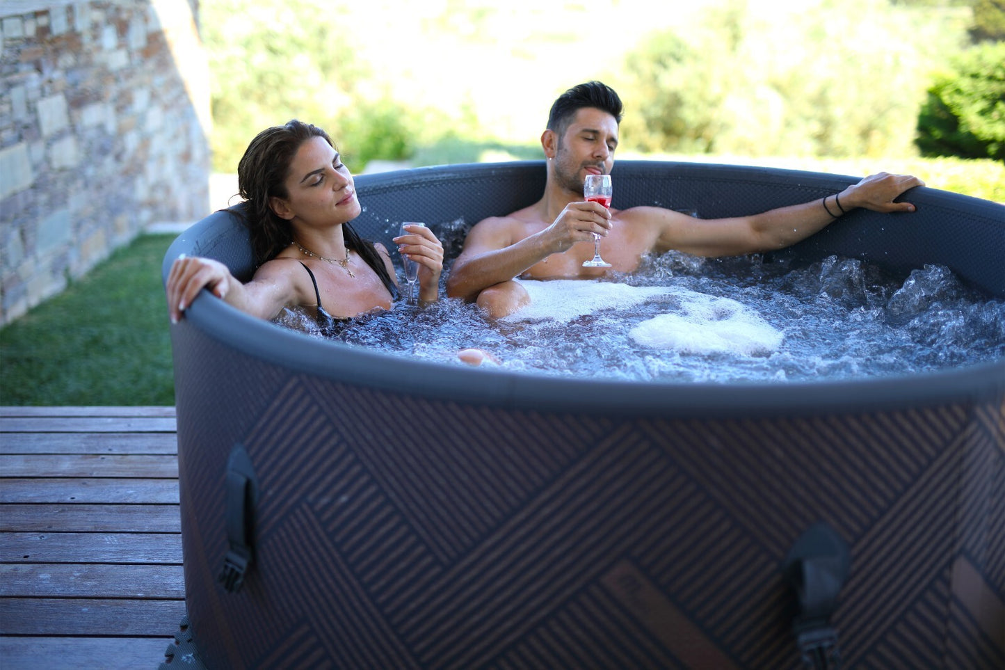 MSPA FRAME MONO round BUBBLE SPA PORTABLE INFLATABLE HOT TUB 68"