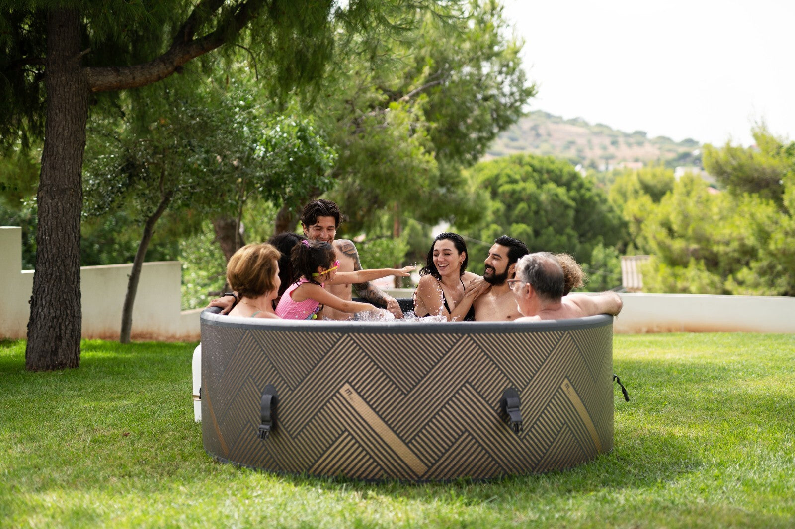 MSPA FRAME MONO round BUBBLE SPA PORTABLE INFLATABLE HOT TUB 68"