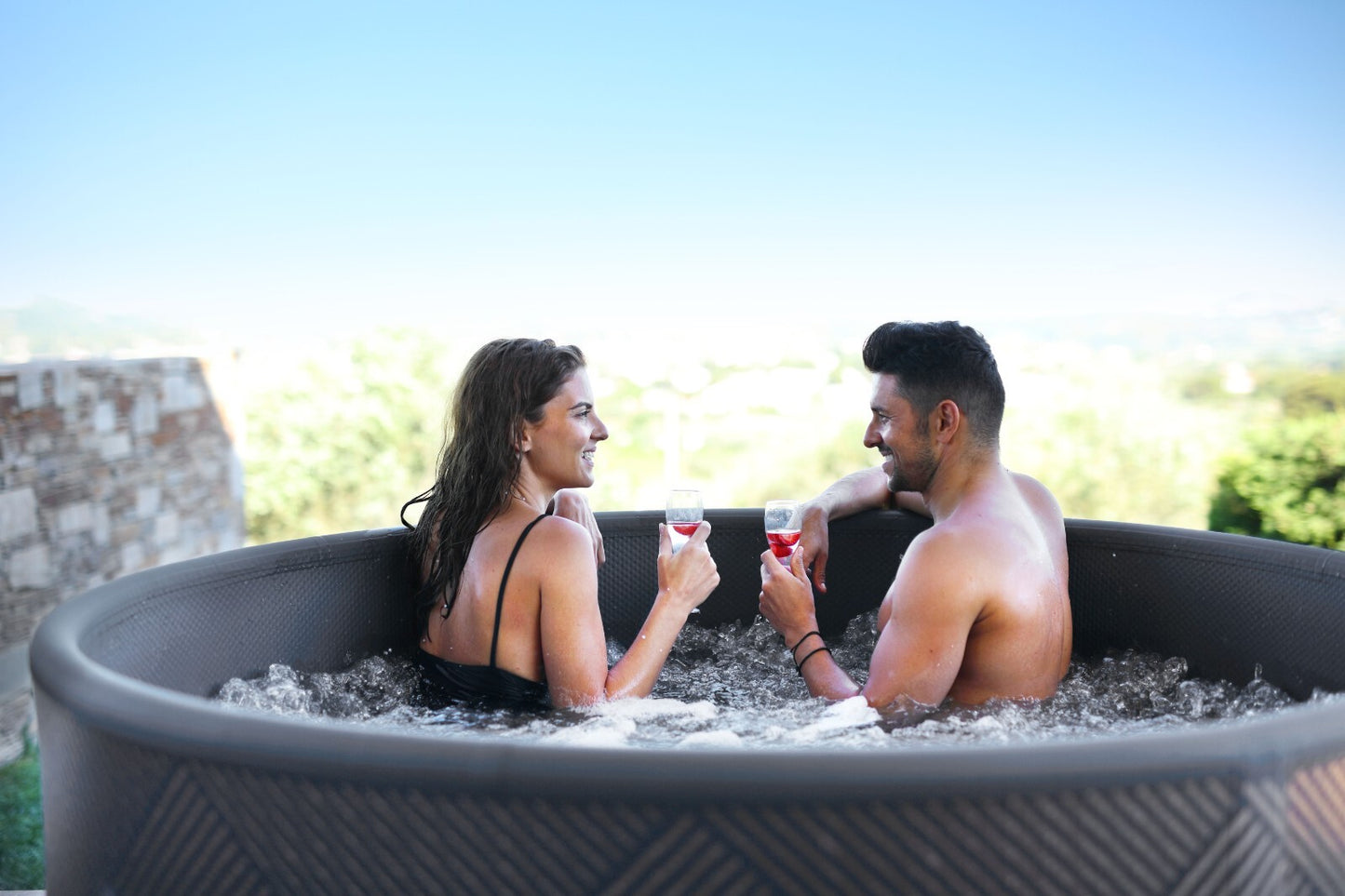 MSPA FRAME MONO round BUBBLE SPA PORTABLE INFLATABLE HOT TUB 68"