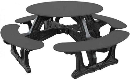 Cantina Round Table Outdoor Seating - Durable Outdoor Seating for 8