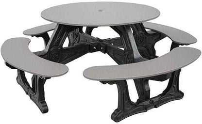 Cantina Round Table Outdoor Seating - Durable Outdoor Seating for 8