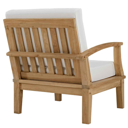Patio Teak Sectional Set - Patio Elegance Marina 8-Piece Outdoor Teak Sectional Set by Modway